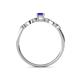5 - Kiara Desire Emerald Cut Tanzanite and Round Diamond Engagement Ring 