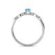 5 - Kiara Desire Emerald Cut Blue Topaz and Round Diamond Engagement Ring 