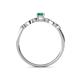5 - Kiara Desire Emerald Cut Emerald and Round Diamond Engagement Ring 