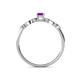 5 - Kiara Desire Emerald Cut Amethyst and Round Diamond Engagement Ring 