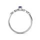 5 - Kiara Desire Emerald Cut Iolite and Round Diamond Engagement Ring 