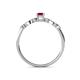 5 - Kiara Desire Emerald Cut Ruby and Round Diamond Engagement Ring 