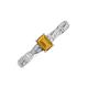 3 - Avril Desire Emerald Cut Citrine and Round Lab Grown Diamond Twist Braided Shank Engagement Ring 