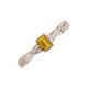 3 - Avril Desire Emerald Cut Citrine and Round Lab Grown Diamond Twist Braided Shank Engagement Ring 