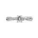 1 - Avril Desire 0.74 ctw (6x4 mm) IGI Certified Emerald Cut (VS1/F) and Round Lab Grown Diamond Twist Braided Shank Engagement Ring 