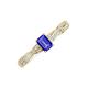 3 - Avril Desire Emerald Cut Tanzanite and Round Diamond Twist Braided Shank Engagement Ring 
