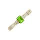 3 - Avril Desire Emerald Cut Peridot and Round Diamond Twist Braided Shank Engagement Ring 