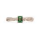 1 - Avril Desire Emerald Cut Lab Created Alexandrite and Round Diamond Twist Braided Shank Engagement Ring 