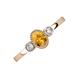 3 - Nikolia Desire Oval Cut Citrine and Round Diamond Three Stone Engagement Ring 