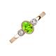 3 - Nikolia Desire Oval Cut Peridot and Round Diamond Three Stone Engagement Ring 