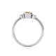 4 - Nikolia Desire Oval Cut Citrine and Round Diamond Three Stone Engagement Ring 