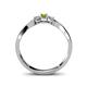 4 - Rylai Peridot and Lab Grown Diamond Three Stone Engagement Ring 