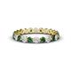 1 - Valerie 2.70 mm Created Alexandrite and Diamond Eternity Band 