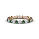 1 - Valerie 2.70 mm Created Alexandrite and Diamond Eternity Band 