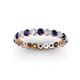 2 - Valerie 2.70 mm Blue Sapphire and Lab Grown Diamond Eternity Band 