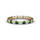 1 - Valerie 2.70 mm Green Garnet and Lab Grown Diamond Eternity Band 