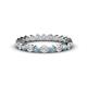 1 - Valerie 2.70 mm Aquamarine and Lab Grown Diamond Eternity Band 