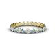 1 - Valerie 2.70 mm Aquamarine and Lab Grown Diamond Eternity Band 
