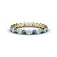 1 - Valerie 2.70 mm Blue Topaz and Lab Grown Diamond Eternity Band 