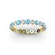 2 - Valerie 2.70 mm Blue Topaz and Lab Grown Diamond Eternity Band 