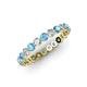 3 - Valerie 2.70 mm Blue Topaz and Lab Grown Diamond Eternity Band 