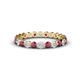 1 - Valerie 2.70 mm Rhodolite Garnet and Lab Grown Diamond Eternity Band 