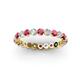 2 - Valerie 2.70 mm Rhodolite Garnet and Lab Grown Diamond Eternity Band 