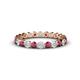 1 - Valerie 2.70 mm Rhodolite Garnet and Lab Grown Diamond Eternity Band 