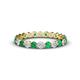1 - Valerie 2.70 mm Emerald and Lab Grown Diamond Eternity Band 