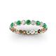 2 - Valerie 2.70 mm Emerald and Lab Grown Diamond Eternity Band 