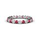 1 - Valerie 2.70 mm Ruby and Lab Grown Diamond Eternity Band 