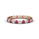 1 - Valerie 2.70 mm Ruby and Lab Grown Diamond Eternity Band 