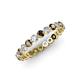 3 - Valerie 2.70 mm Smoky Quartz and Lab Grown Diamond Eternity Band 