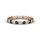 1 - Valerie 2.70 mm Smoky Quartz and Lab Grown Diamond Eternity Band 