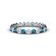 1 - Valerie 2.70 mm London Blue Topaz and Lab Grown Diamond Eternity Band 