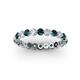 2 - Valerie 2.70 mm London Blue Topaz and Lab Grown Diamond Eternity Band 