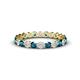 1 - Valerie 2.70 mm Blue and White Lab Grown Diamond Eternity Band 