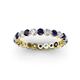2 - Valerie 2.70 mm Blue Sapphire and Lab Grown Diamond Eternity Band 