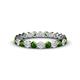 1 - Valerie 2.70 mm Green Garnet and Lab Grown Diamond Eternity Band 