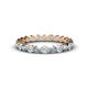 1 - Valerie 2.70 mm Aquamarine and Lab Grown Diamond Eternity Band 