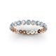 2 - Valerie 2.70 mm Aquamarine and Lab Grown Diamond Eternity Band 