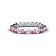1 - Valerie 2.70 mm Pink Tourmaline and Lab Grown Diamond Eternity Band 