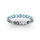 2 - Valerie 2.70 mm Blue Topaz and Lab Grown Diamond Eternity Band 