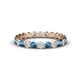 1 - Valerie 2.70 mm Blue Topaz and Lab Grown Diamond Eternity Band 