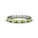 1 - Valerie 2.70 mm Peridot and Lab Grown Diamond Eternity Band 