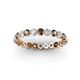2 - Valerie 2.70 mm Smoky Quartz and Lab Grown Diamond Eternity Band 