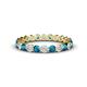 1 - Valerie 2.70 mm London Blue Topaz and Lab Grown Diamond Eternity Band 