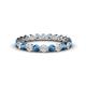 1 - Valerie 2.70 mm Blue Topaz and Lab Grown Diamond Eternity Band 