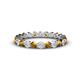 1 - Valerie 2.70 mm Citrine and Lab Grown Diamond Eternity Band 