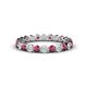 1 - Valerie 2.70 mm Rhodolite Garnet and Lab Grown Diamond Eternity Band 